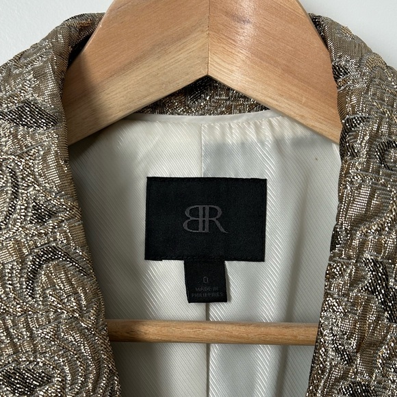 Banana Republic Gold Brocade Blazer - Sz 0 - Picture 4 of 16